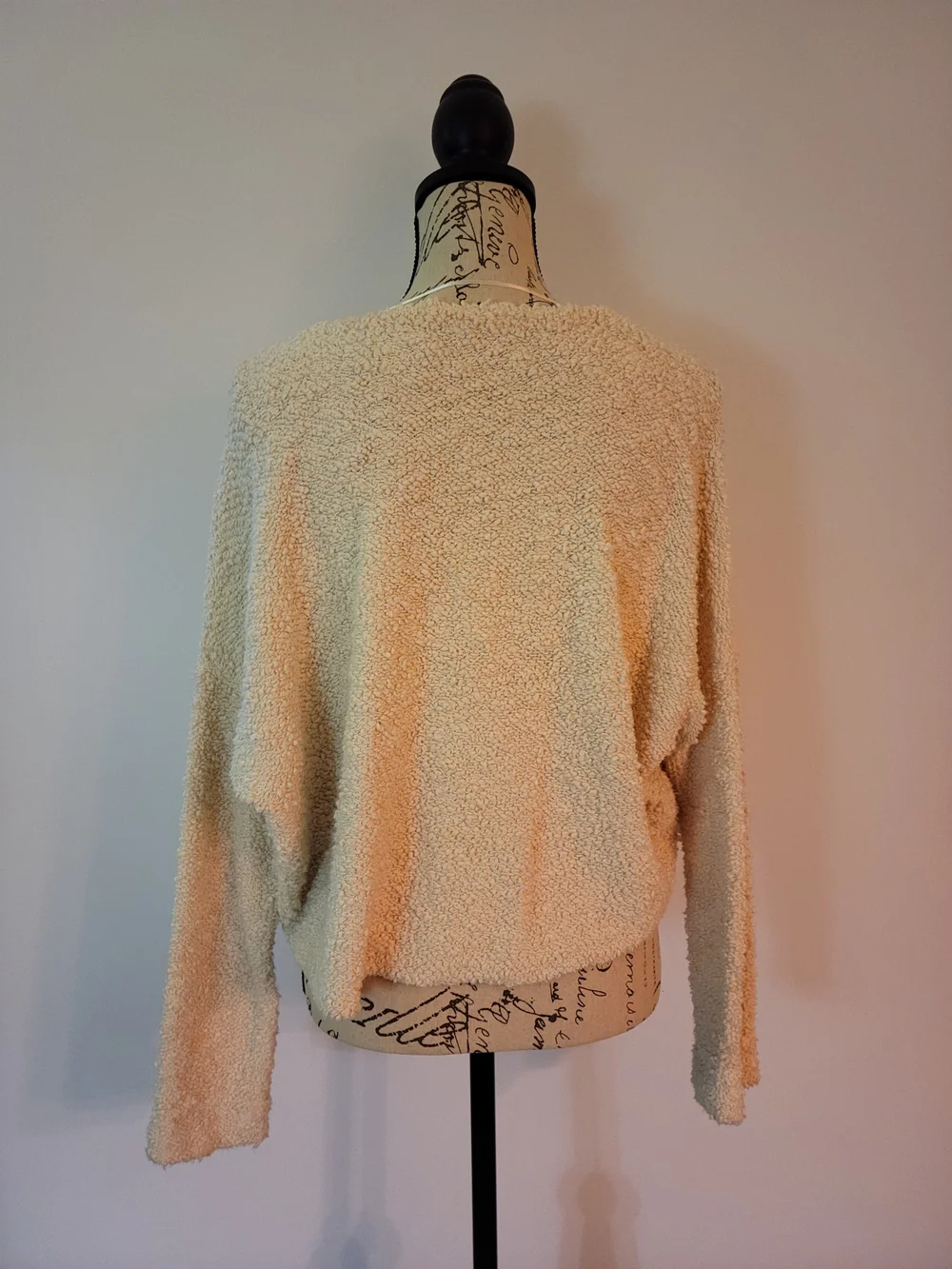 Free People Ivory Popcorn Pullover Sweater Size M